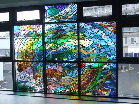 Sandpiper Sanctuary, Aberdeen Royal Infirmary, Stained Glass Window